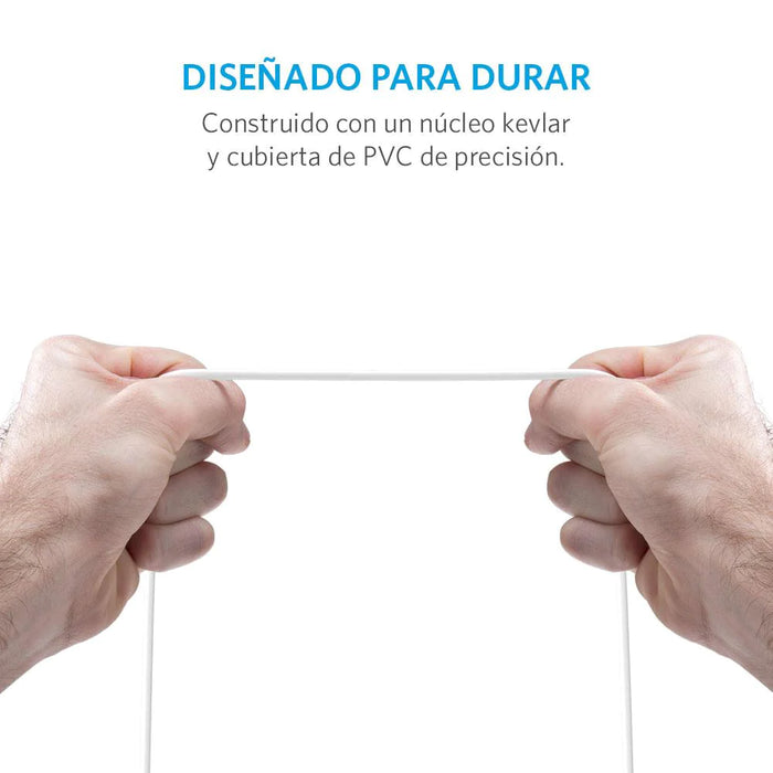 Cable Anker PowerLine USB 3.0 a USB-C Blanco Reuse Perú